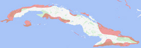 Range map of Leiocephalus carinatus